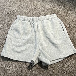 grey sweatshorts